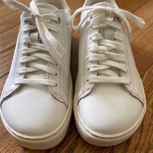 White Birkenstock sneakers